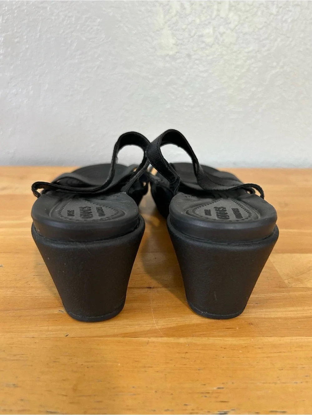 Crocs Dual Comfort Black Wedge Slide Sandals Women’s Size 8